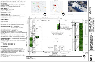 Design drawing cover for Magedai Apartments