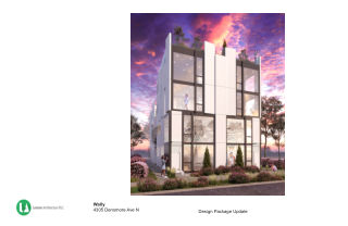 Cover drawing of 4305 Densmore Ave N, from its design review packet